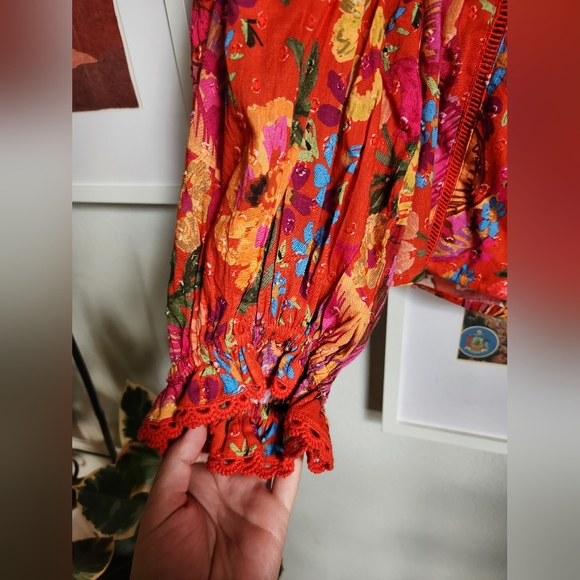 NWT FARM RioRed Spring Bananas Blouse - Picture 6 of 11